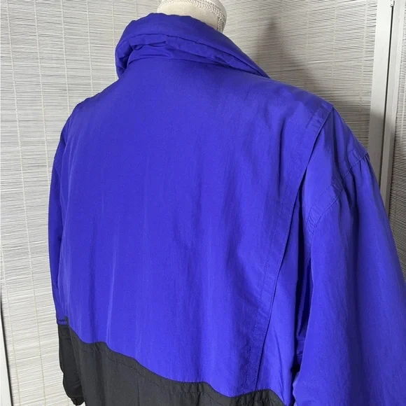 Tyrolia Skiwear Vintage Purple Black Aztec Ski Jacket Nylon Winter Coat Size 10 - Picture 7 of 11